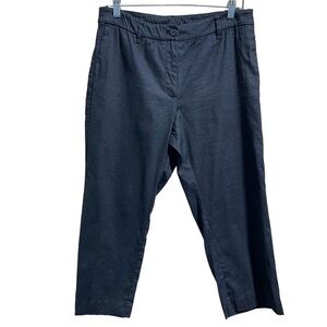 J. Jill Linen Blend Stretch Cropped Pants Women's Size 10 Petite